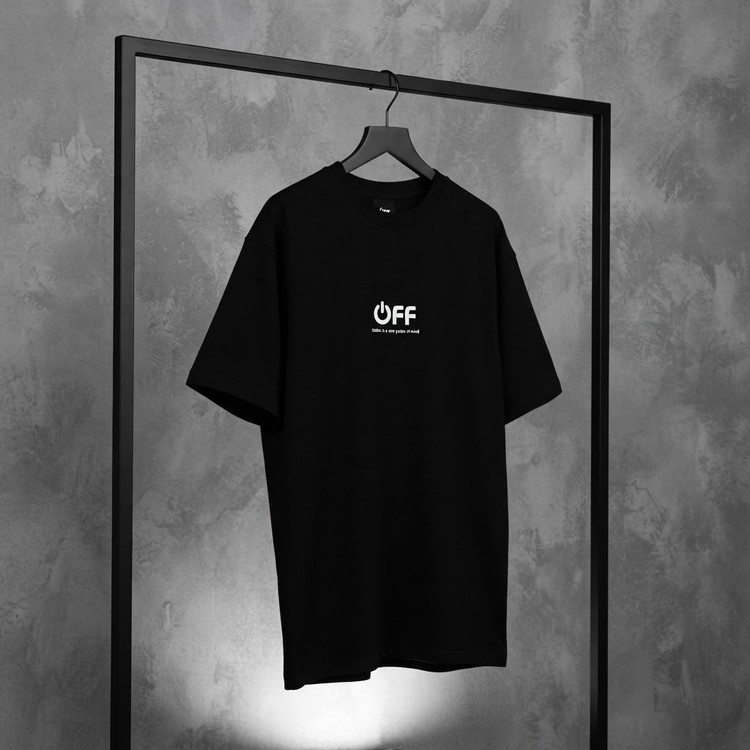 👕 تیشرت دورس سه نخ پنبه طرح OFF (سایز L)