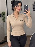 🧶 بلوز یقه دار فانریپ Miu Miu