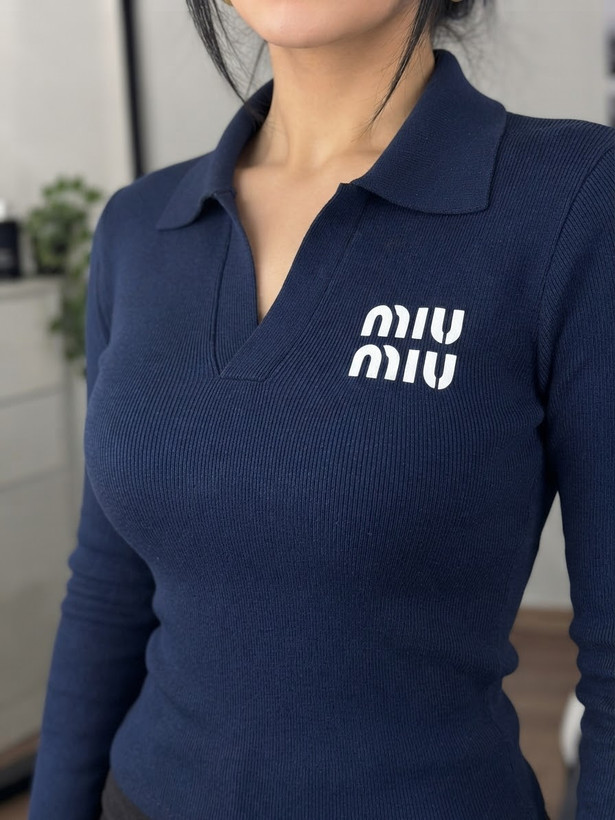بلوز یقه دار فانریپ Miu Miu💙