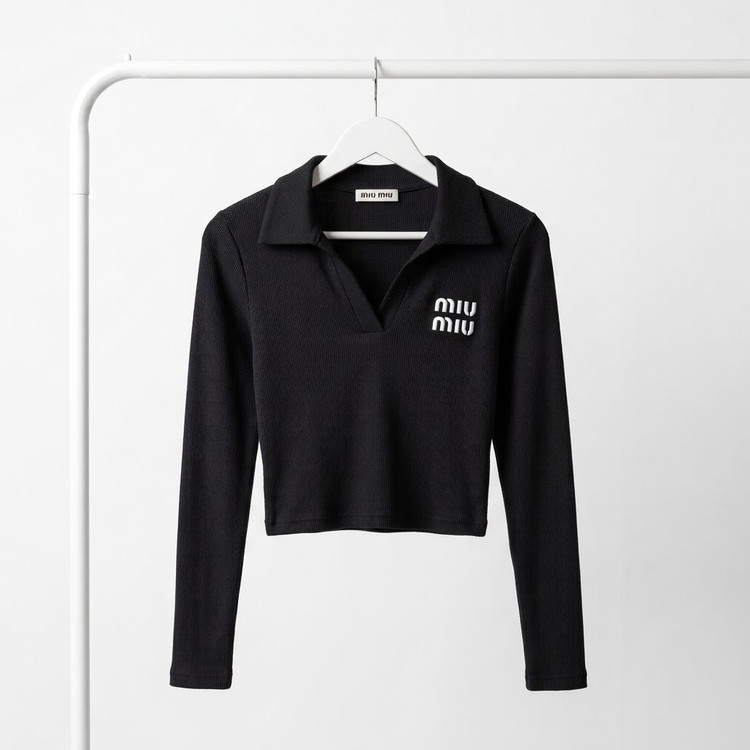 بلوز یقه دار فانریپ Miu Miu🖤